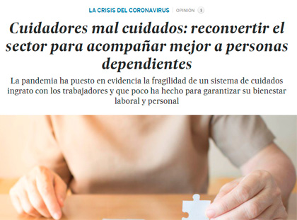 Cuidadores mal cuidados: reconvertir el sector para acompañar mejor a personas dependientes