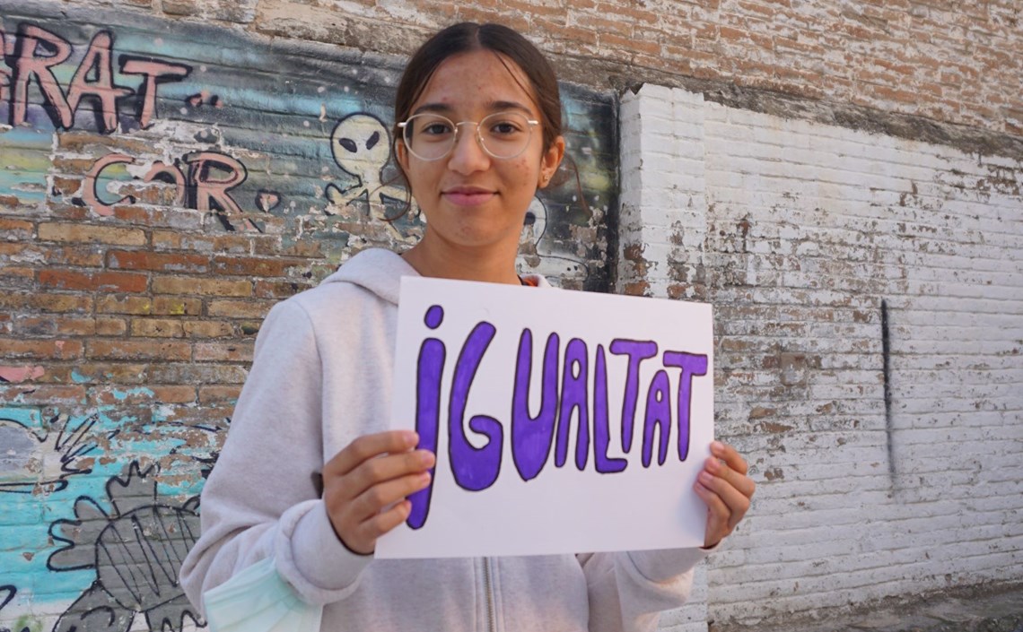 “No hi ha una lluita d’homes contra dones sinó una lluita d’homes i dones per transformar la societat a un model més equitatiu” “No hi ha una lluita d’homes contra dones sinó una lluita d’homes i dones per transformar la societat a un model més equitatiu”