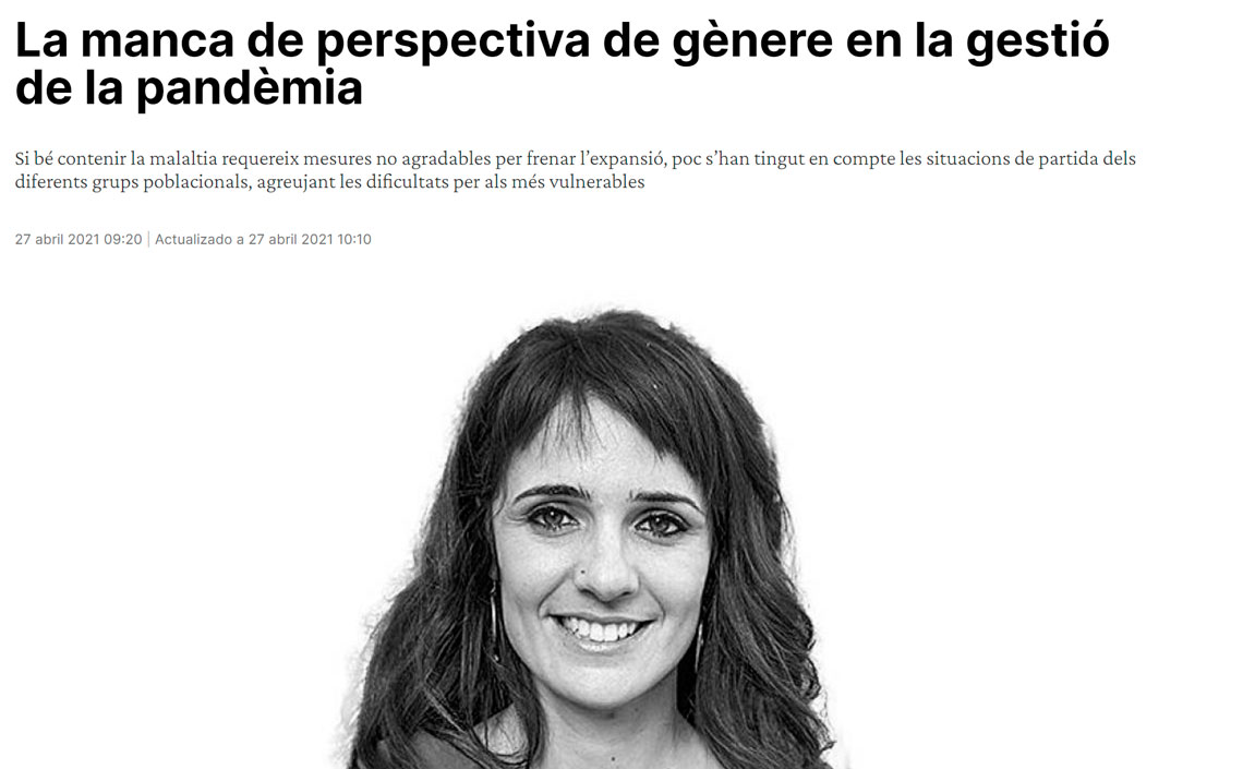 La falta de perspectiva de género en la gestión de la pandemia