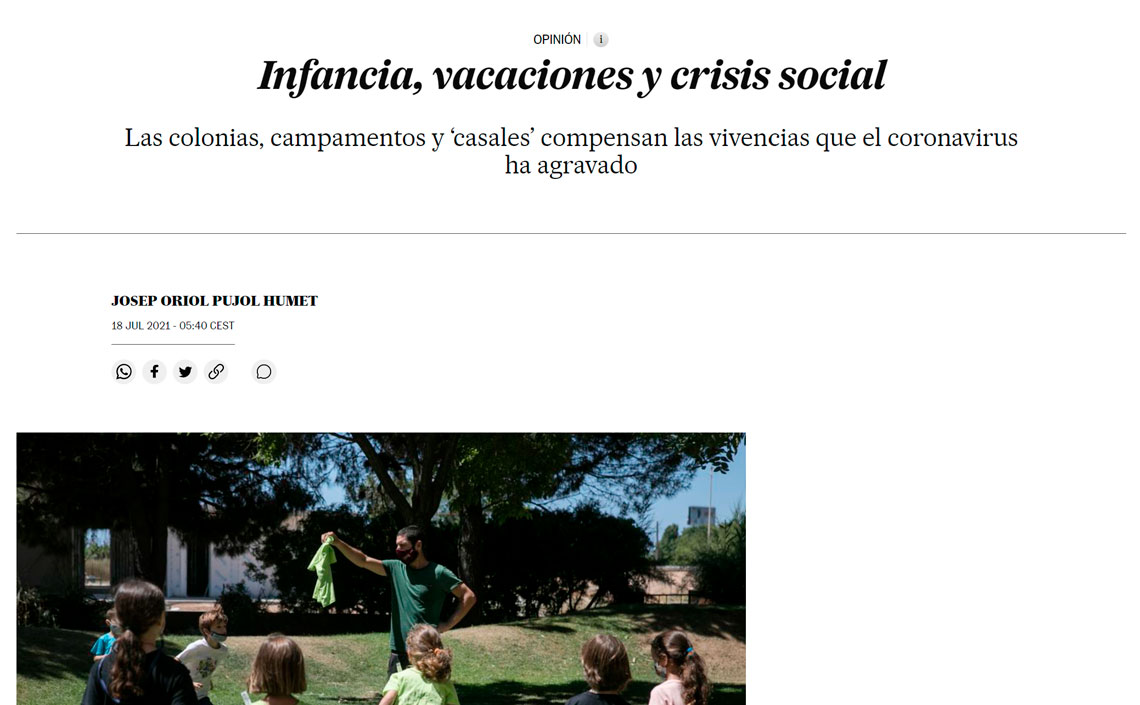 Infancia, vacaciones y crisis social