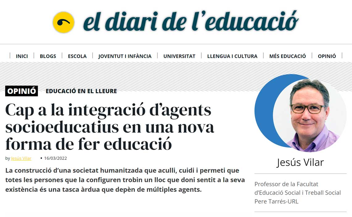 Hacia la integración de agentes socioeducativos en una nueva forma de hacer educación