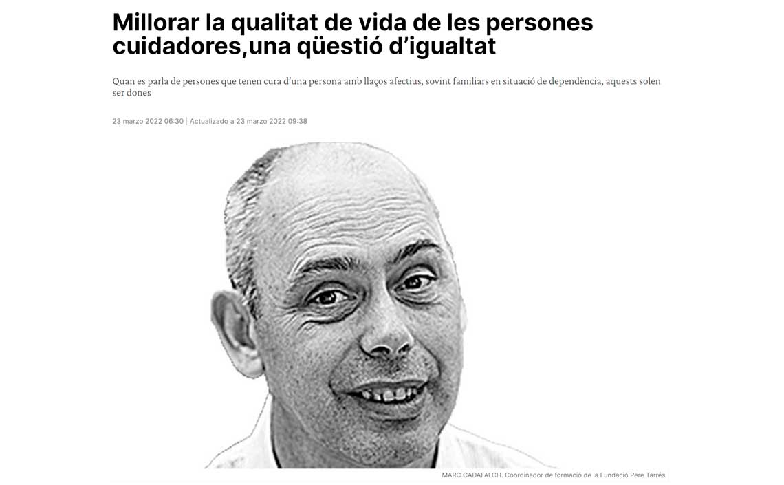 Mejorar la calidad de vida de las personas cuidadoras, una cuestión de igualdad