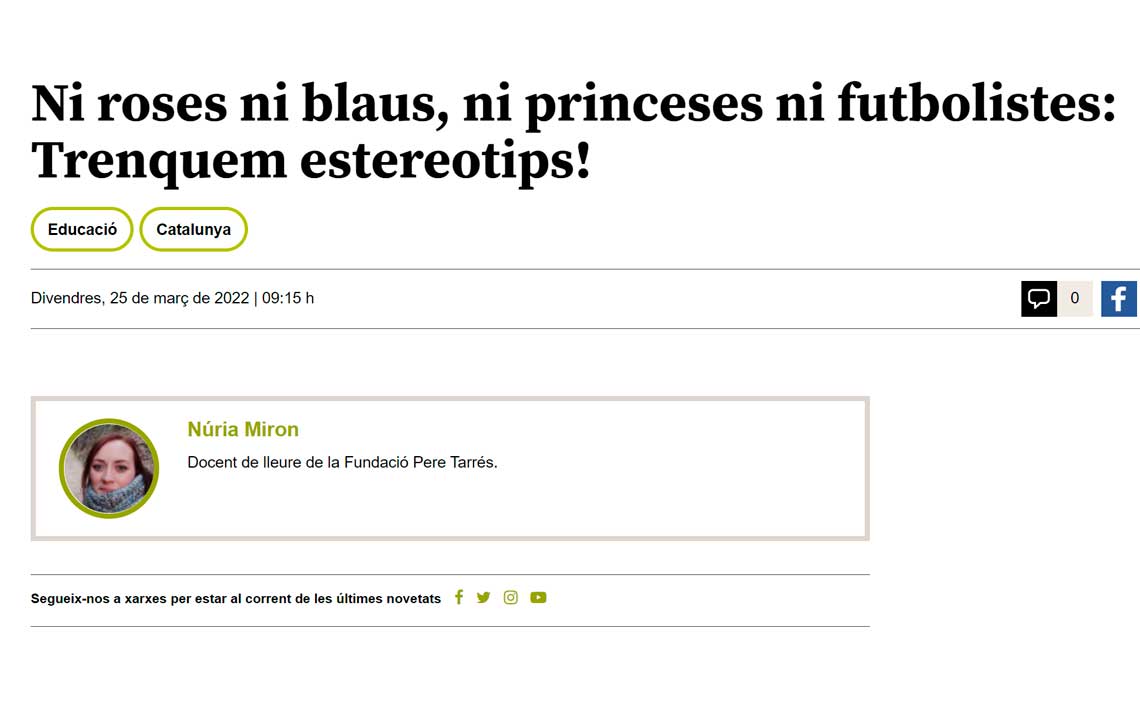 Ni rosas ni azules, ni princesas ni futbolistas: ¡Rompamos estereotipos!