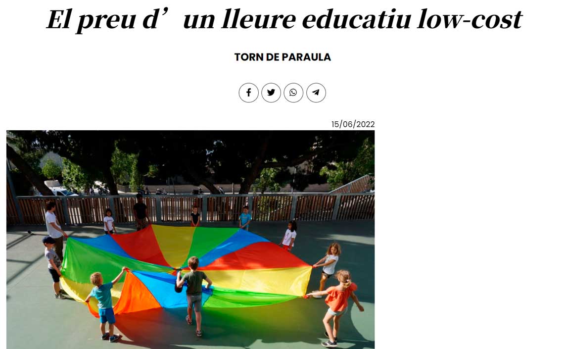 El precio de un tiempo libre educativo "low-cost"