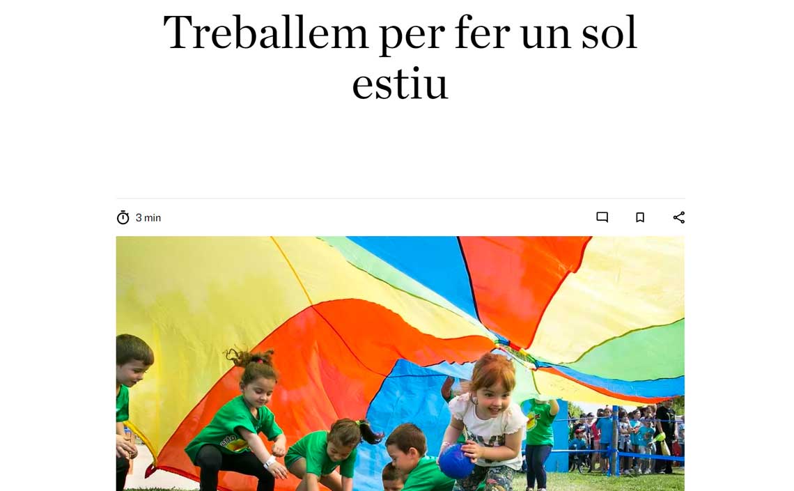 Trabajamos para hacer un solo verano