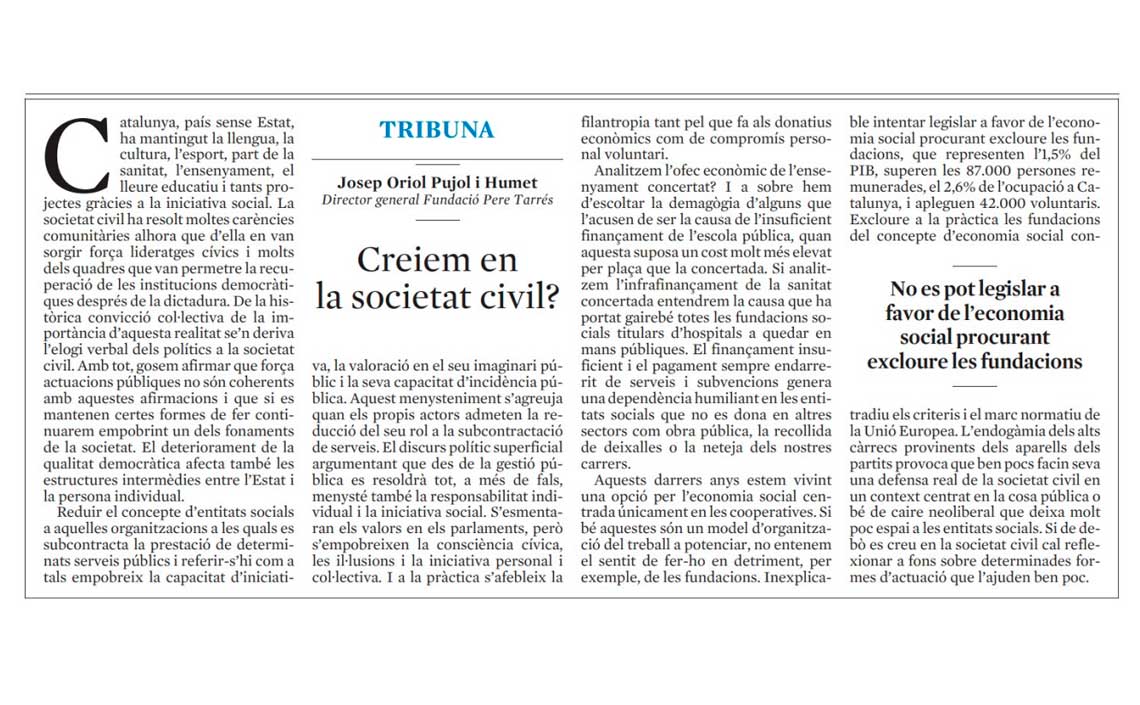 ¿Creemos en la sociedad civil?