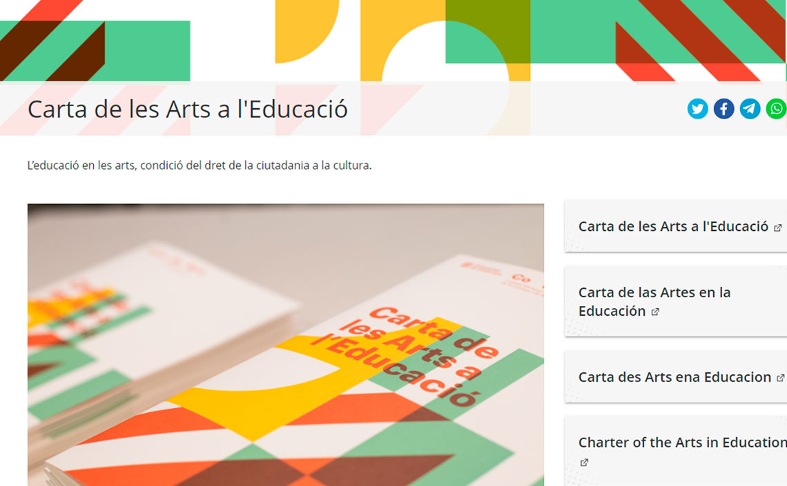 Carta de les arts a l'educació