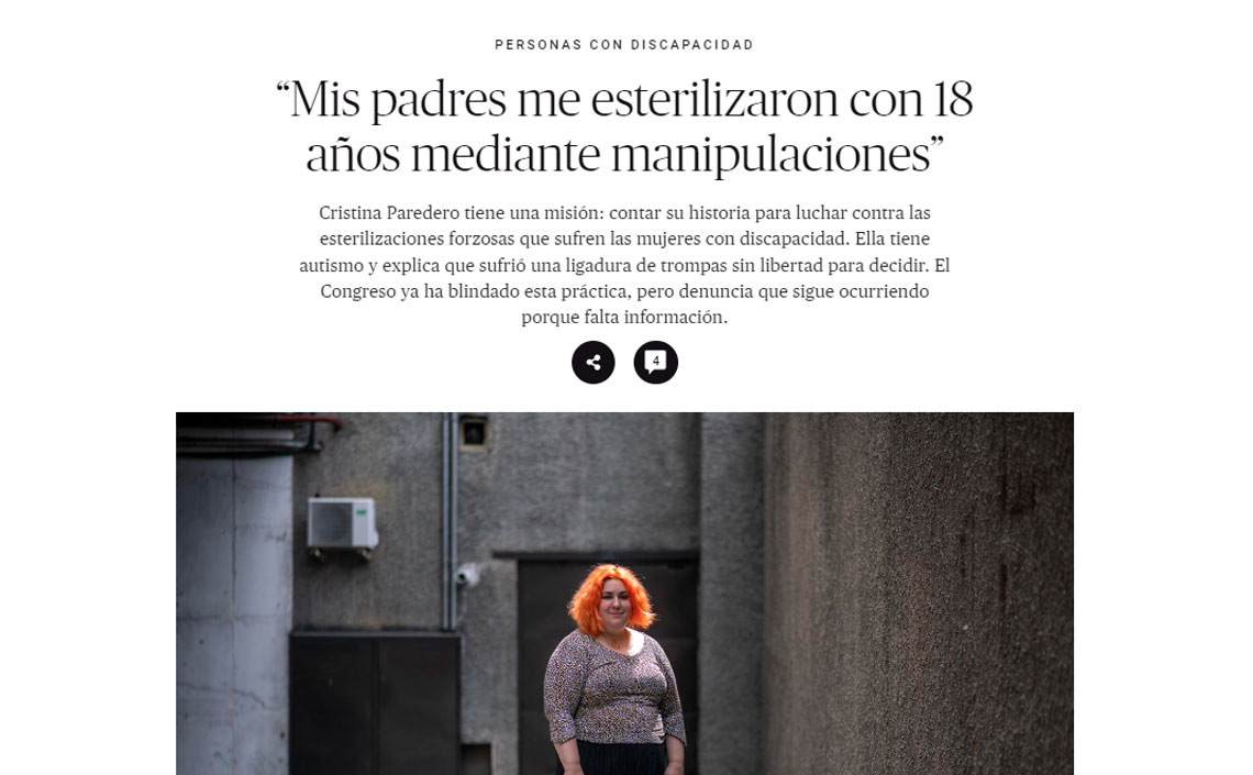 Entrevista a Cristina Paredero en el diario El Salto