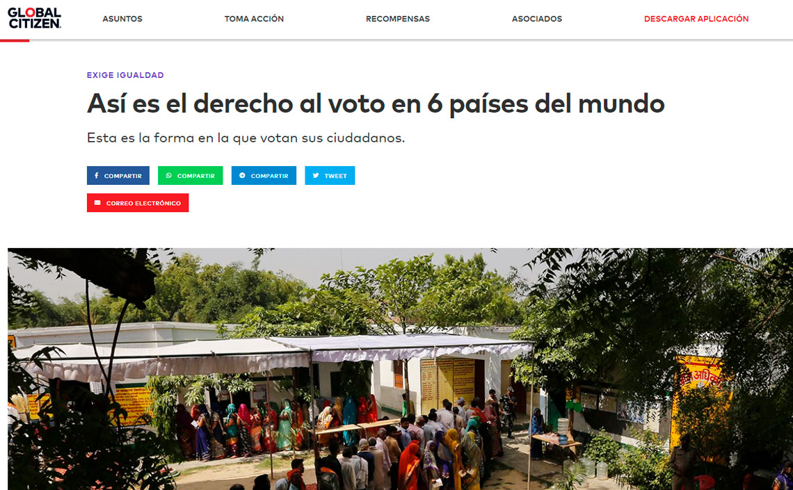 Así es el derecho a voto en seis países del mundo