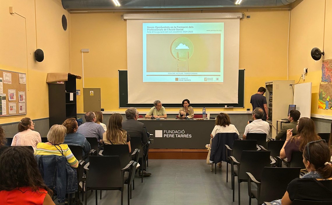 La Fundació Pere Tarrés inaugura el curs formatiu apel·lant a la formació professional La Fundació Pere Tarrés inaugura el curs formatiu apel·lant a la formació professional