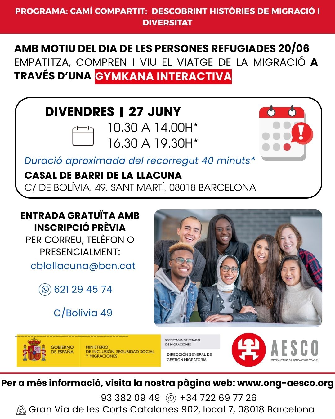 AESCO organitza una gimcana al Casal de Barri La Llacuna per commemorar el Dia Mundial del Refugiat