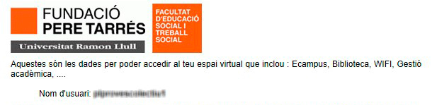 Correu electrònic d'oblit d'usuari