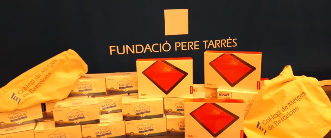 La Fundació Pere Tarrés aconsegueix més de 800 equips informàtics i 2.000 mascaretes de protecció sanitària per a famílies vulnerables