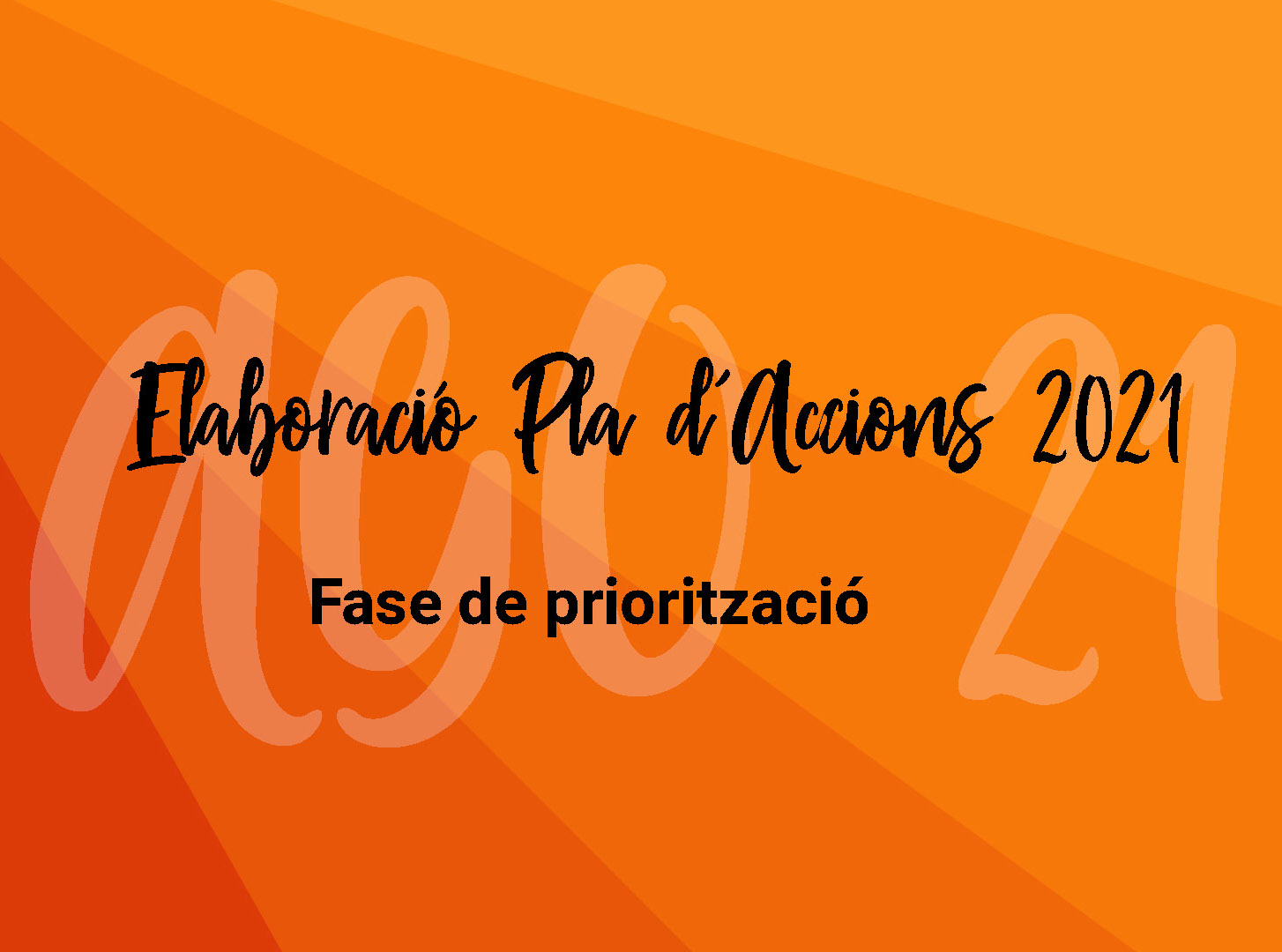 Segona fase del Pla d’Accions 2021!