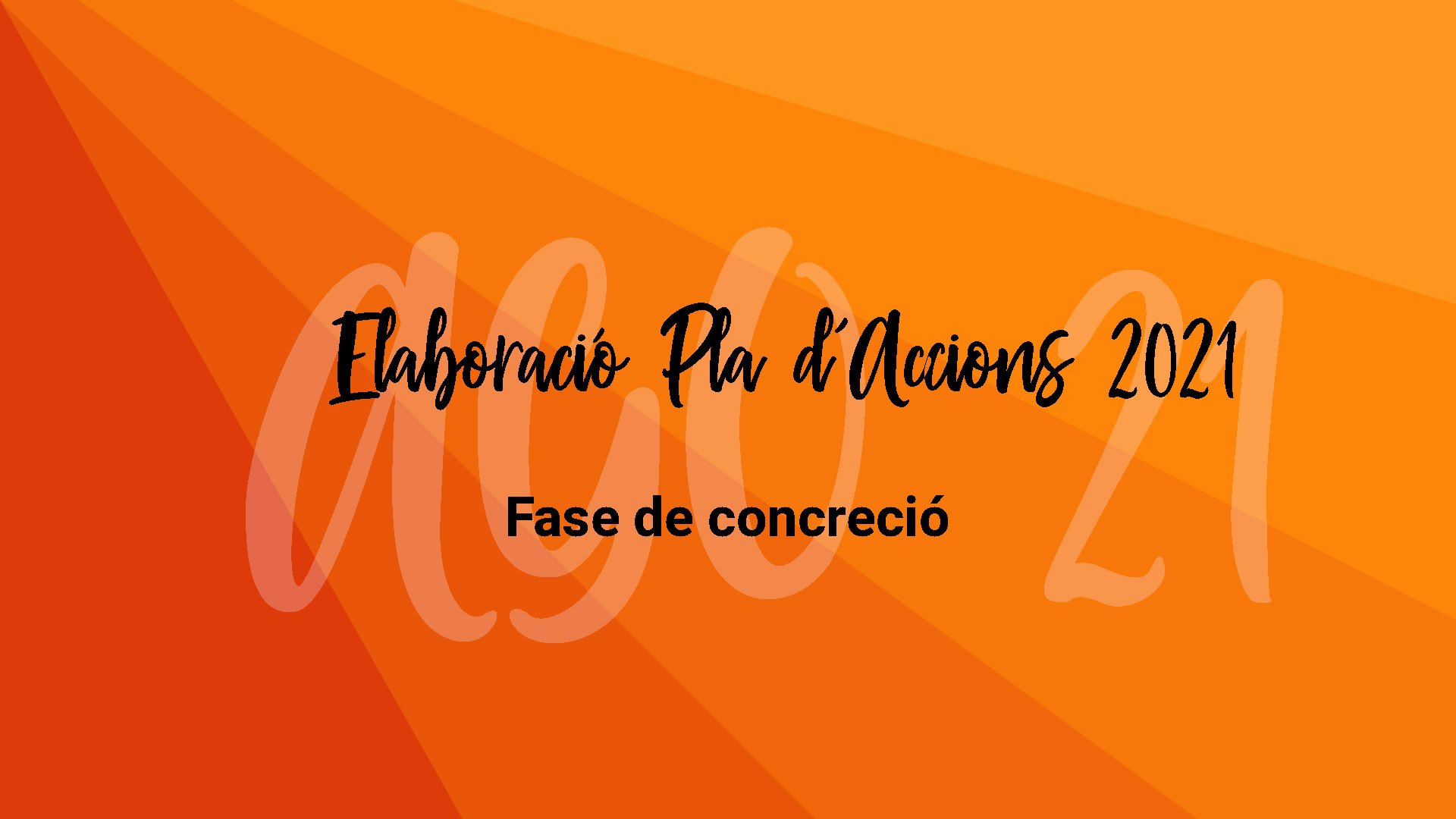 Seguim el procés d'elaboració del pla d’accions. Gràcies per la vostra participació!