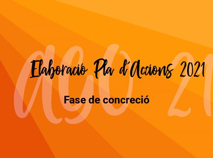 Seguim el procés d'elaboració del pla d’accions. Gràcies per la vostra participació! Seguim el procés d'elaboració del pla d’accions. Gràcies per la vostra participació!