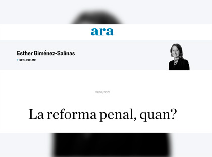 La reforma penal, ¿cuándo?