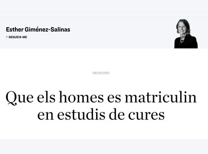 Que los hombres se matriculen en estudios de cuidados