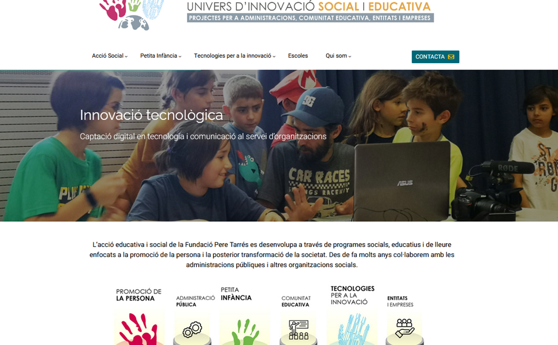 La Fundació Pere Tarrés estrena una nova web que aplega els seus projectes d’innovació social i educativa  La Fundació Pere Tarrés estrena una nova web que aplega els seus projectes d’innovació social i educativa