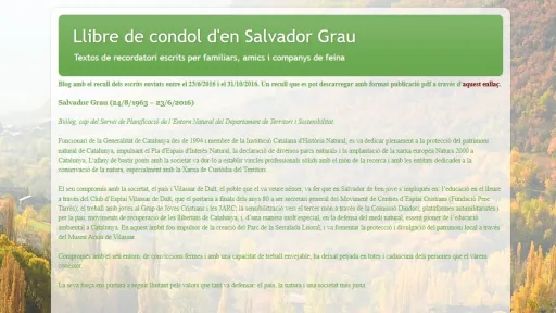 Portada d'una publicació de l'entorn de la Fundació Pere Tarrés: Llibre de condol d’en Salvador Grau