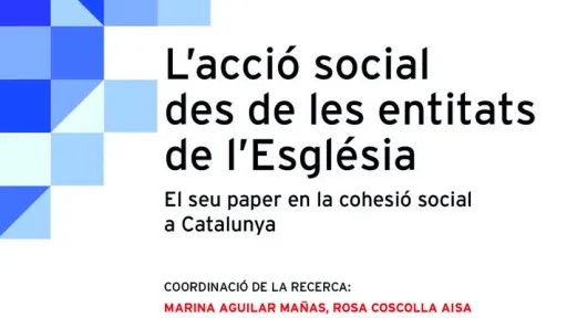 Portada d'una publicació de la Fundació Pere Tarrés: L'acció social des de les entitats de l'Esglèsia