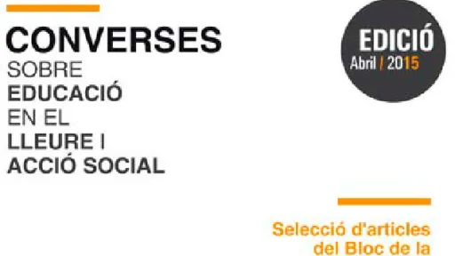 Portada d'una publicació de la Fundació Pere Tarrés (digital): Converses sobre educació en el lleure i acció social