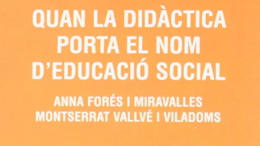 Portada d'una publicació de la Fundació Pere Tarrés: Quan la didàctica porta el nom d'educació social