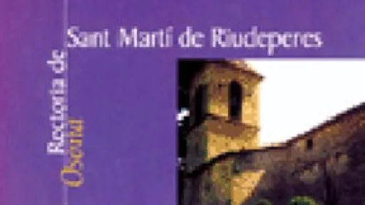 Portada d'una publicació de la Fundació Pere Tarrés: La rectoria de St. Martí de Riudeperes