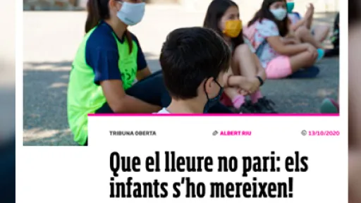Que el lleure no pari: els infants s’ho mereixen!