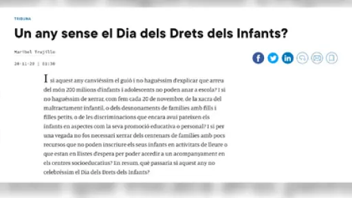 Un any sense el Dia dels Drets dels Infants?