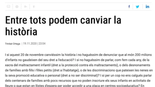 Entre tots podem canviar la història