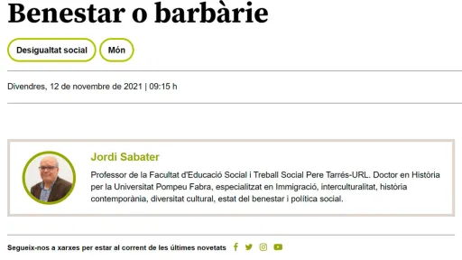 Benestar o barbàrie
