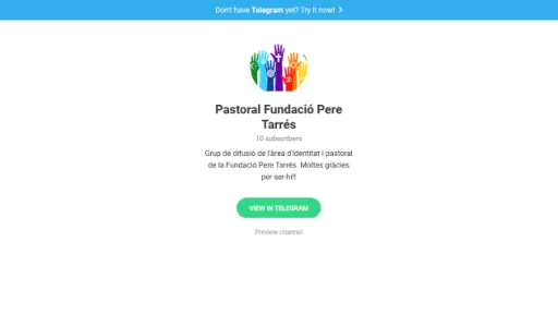 L’àrea d’identitat i pastoral de la Fundació Pere Tarrés crea un canal de Telegram