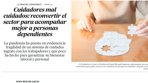 Cuidadors mal cuidats: reconvertir el sector per acompanyar millor a persones dependents
