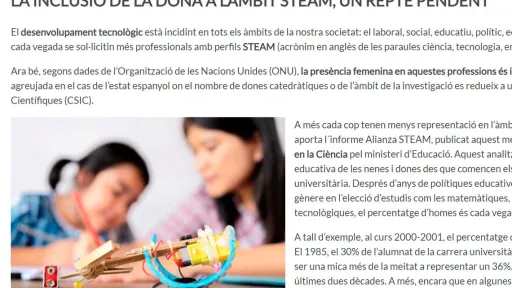La inclusió de la dona a l’àmbit STEAM, un repte pendent