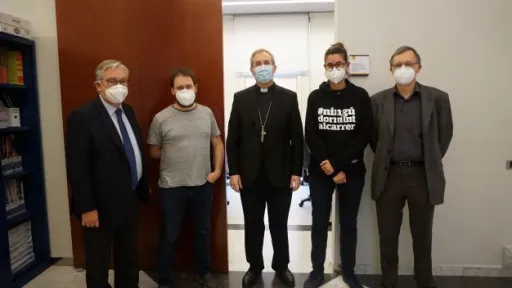 Visita institucional del bisbe auxiliar de Barcelona, Mn. Javier Vilanova Pellisa, a la Fundació Pere Tarrés