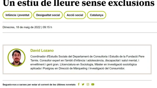 Un estiu de lleure sense exclusions
