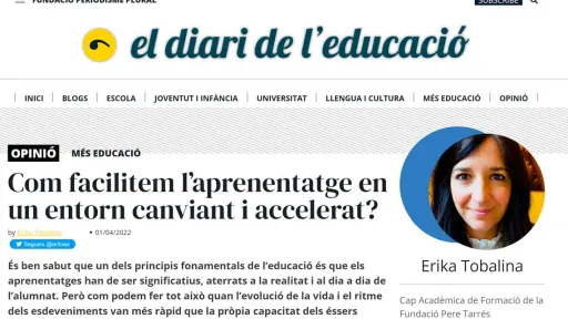 Com facilitem l’aprenentatge en un entorn canviant i accelerat?