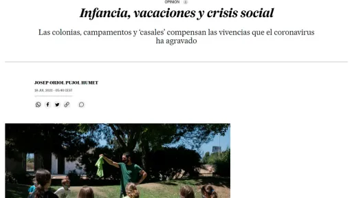 Infància, vacances i crisi social