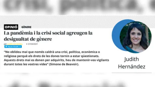 La pandèmia i la crisi social agreugen la desigualtat de gènere