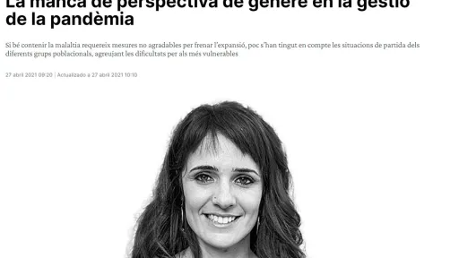 La manca de perspectiva de gènere en la gestió de la pandèmia