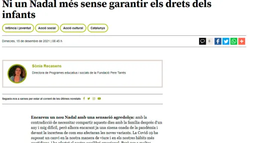 Ni un Nadal més sense garantir els drets dels infants