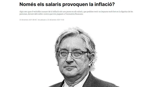 Només els salaris provoquen la inflació?