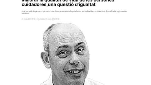 Millorar la qualitat de vida de les persones cuidadores, una qüestió d’igualtat
