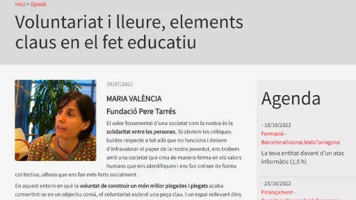 Voluntariat i lleure, elements claus en el fet educatiu