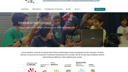 La Fundació Pere Tarrés estrena una nova web que aplega els seus projectes d’innovació social i educativa 