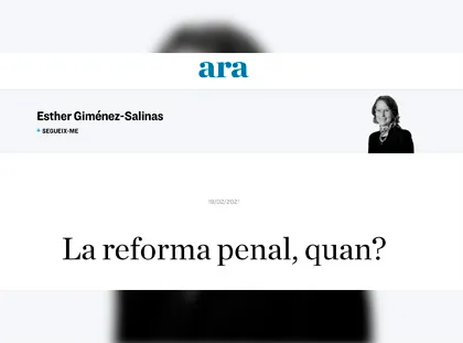 La reforma penal, quan?