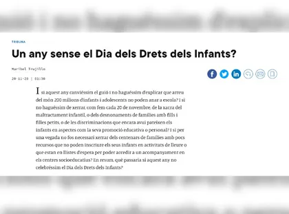 Un any sense el Dia dels Drets dels Infants?