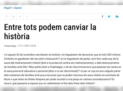 Entre tots podem canviar la història
