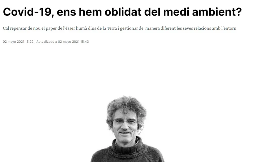 Covid-19, ens hem oblidat del medi ambient?